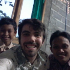 Me with my Bahasa tutor and his nephew (?)
